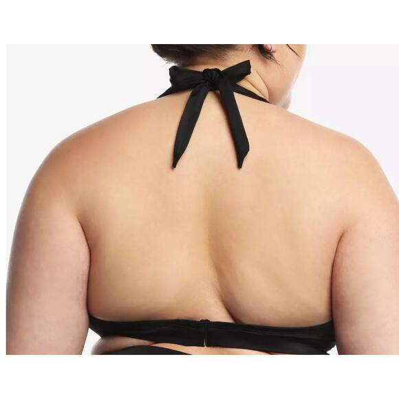 Hot Topic Plus Size 3 Kuromi Cat Sanrio Padded Bikini Halter Swim Top w/Ears - Picture 3 of 3